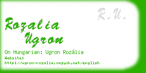 rozalia ugron business card